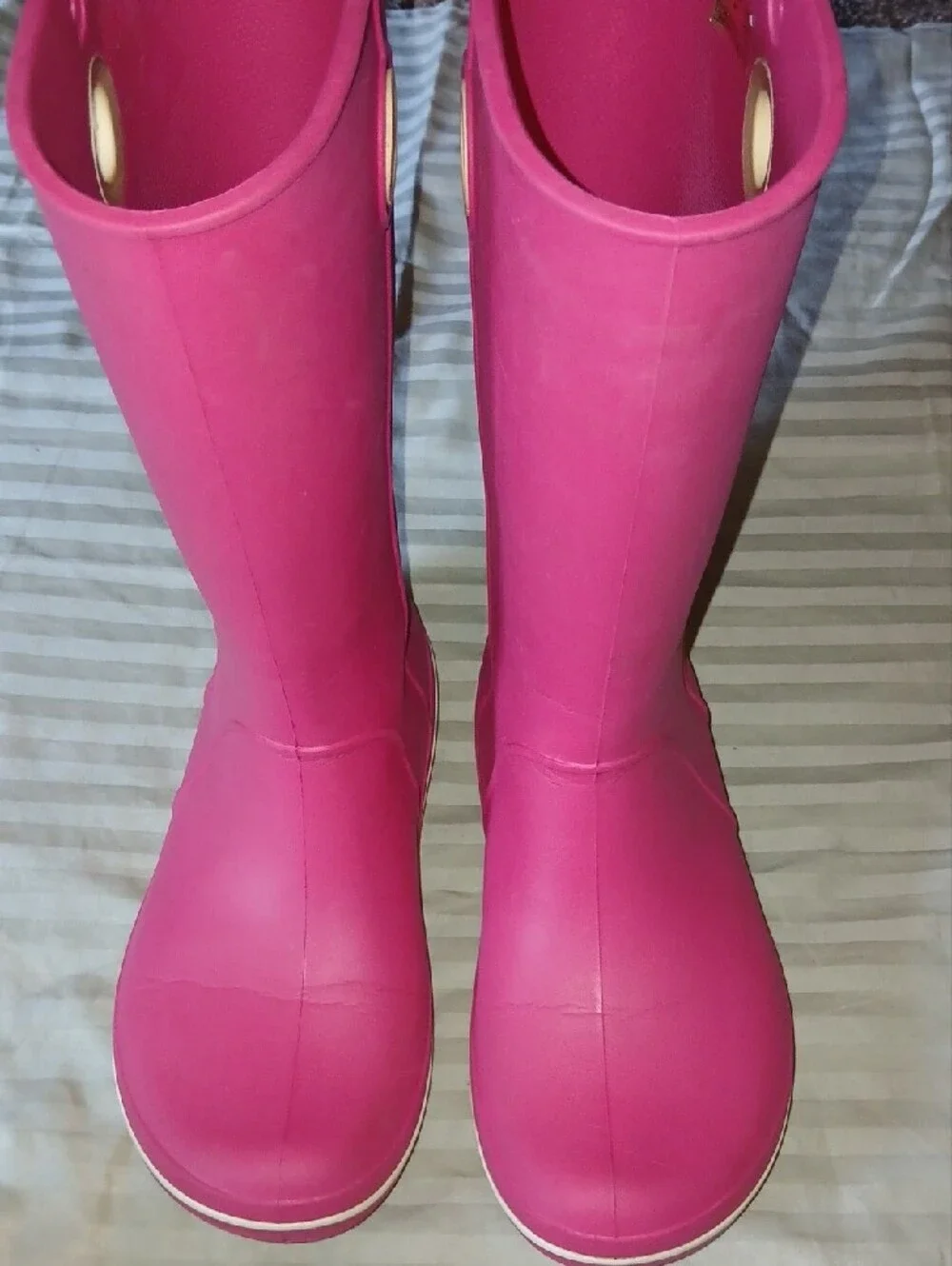 CROCS Womens Hot Pink Tall Rain Boots Sz: 8